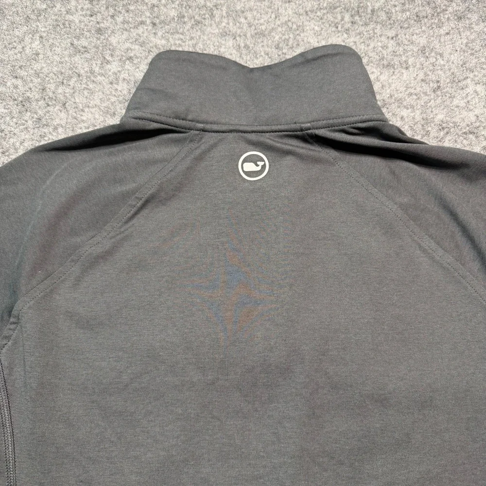 VINEYARD VINES Mens Palmetto Quarter Zip OTG Performance Pullover Grey Small